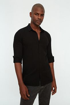 Baon, Рубашка Trendyol TMNSS22GO0051, BLACK