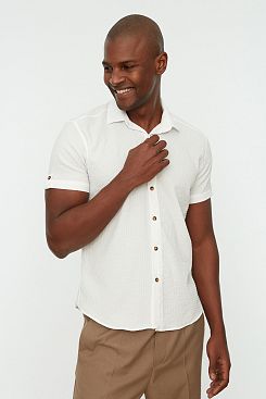Baon, Рубашка Trendyol TMNSS22GO0287, WHITE
