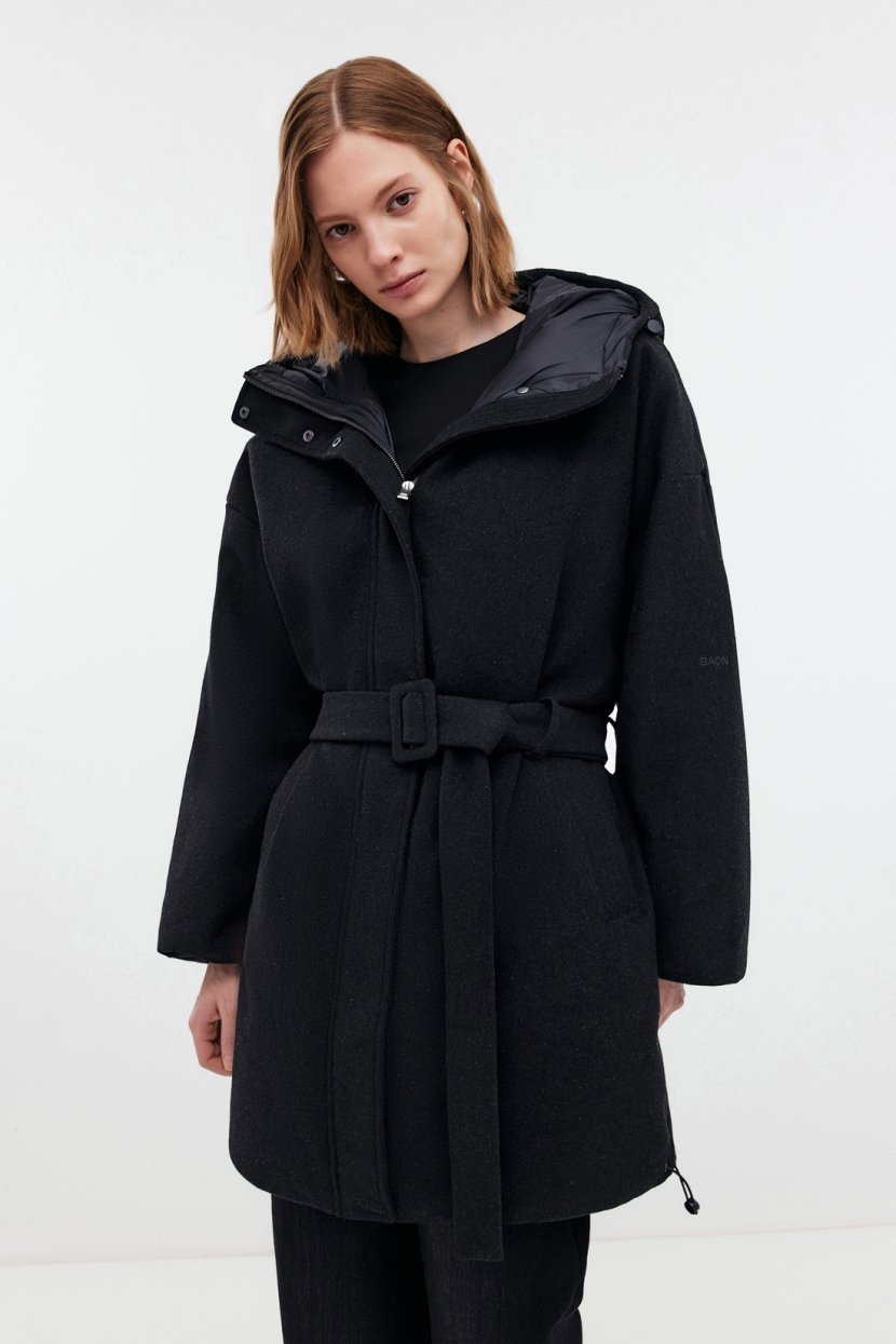 Облегченный пуховик с капюшоном S серый 14499₽