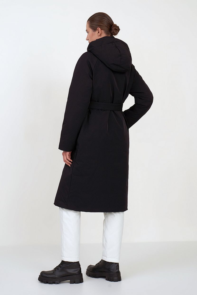 Пуховое пальто из комбинированных материалов (арт. baon B0223503), размер M, цвет черный Пуховое пальто из комбинированных материалов (арт. baon B0223503) - фото 3