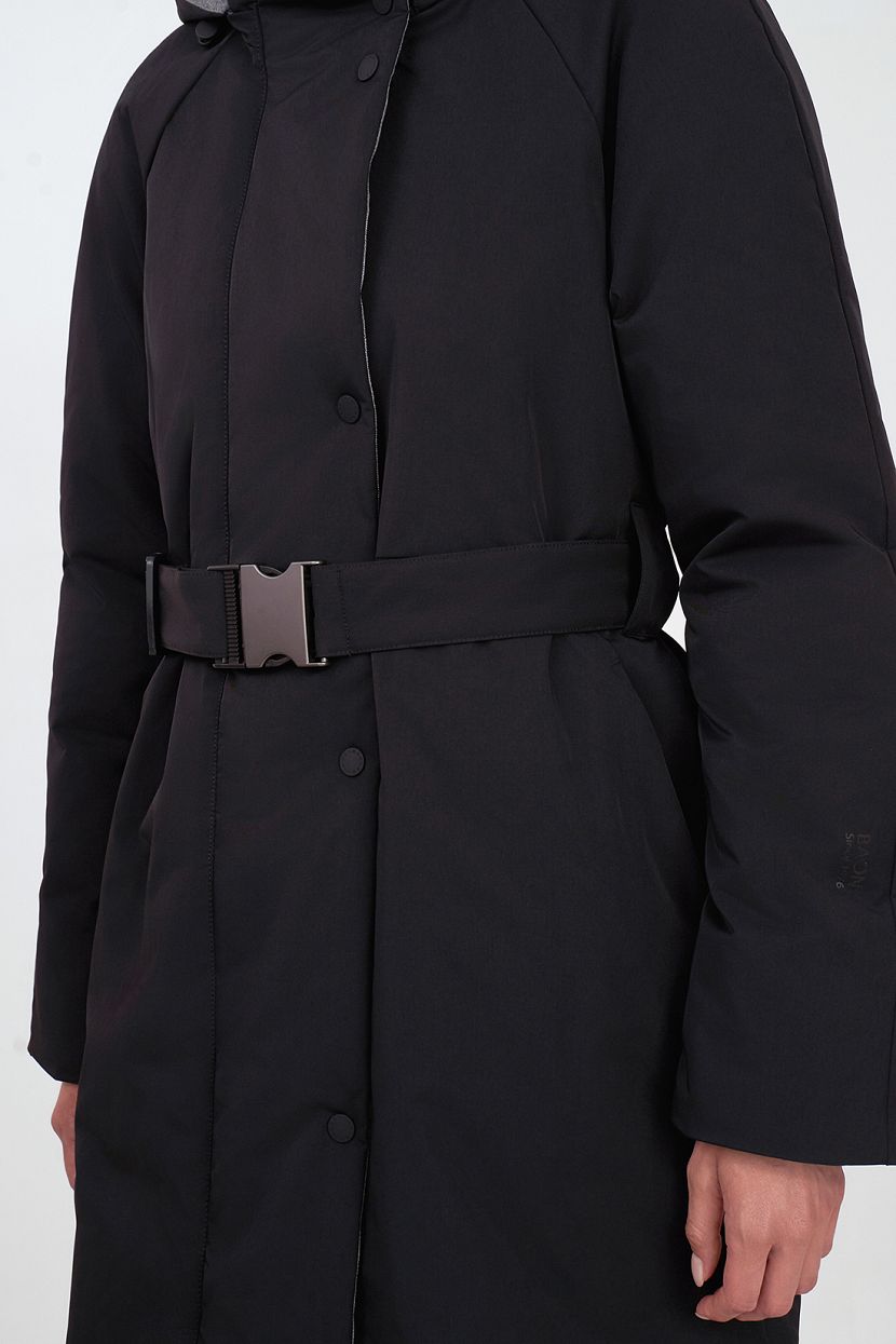 Пуховое пальто из комбинированных материалов (арт. baon B0223503), размер M, цвет черный Пуховое пальто из комбинированных материалов (арт. baon B0223503) - фото 7