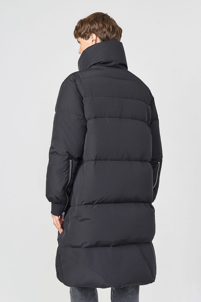 Пуховое пальто с молниями (арт. baon B0223505), размер S, цвет черный Пуховое пальто с молниями (арт. baon B0223505) - фото 3