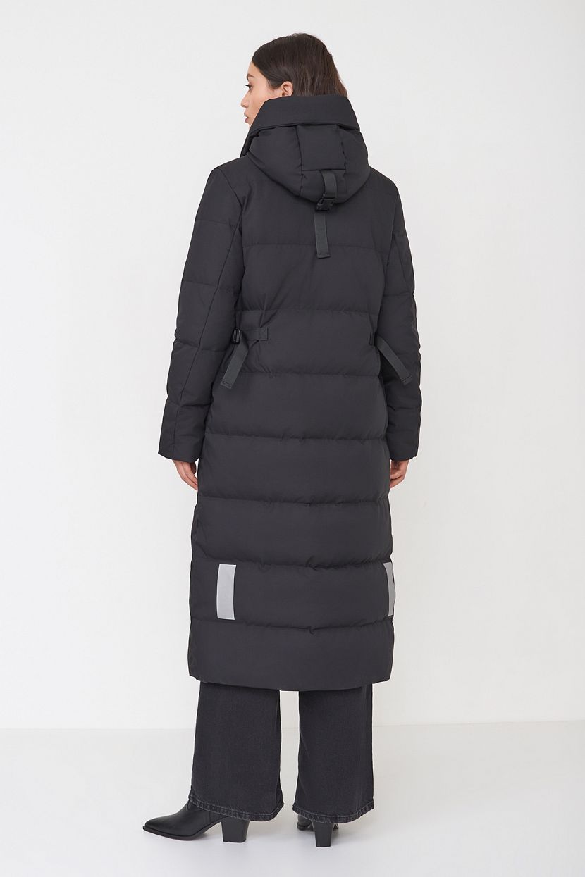 Пальто пуховое (арт. baon B0223509), размер XS, цвет черный Пальто пуховое (арт. baon B0223509) - фото 3