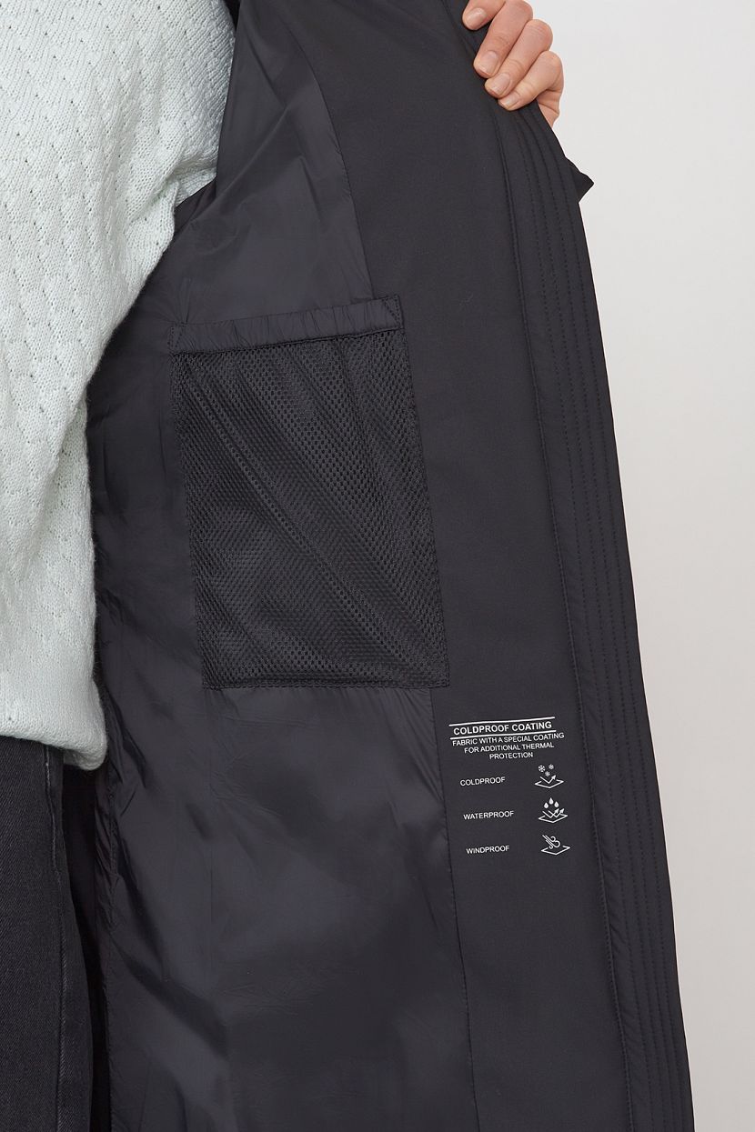 Пальто пуховое (арт. baon B0223509), размер XS, цвет черный Пальто пуховое (арт. baon B0223509) - фото 6