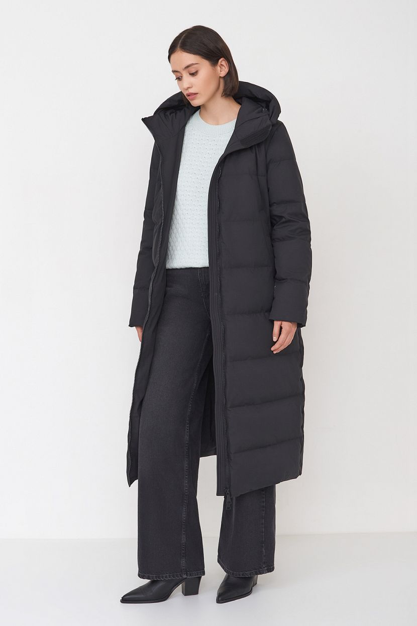 Пальто пуховое (арт. baon B0223509), размер XS, цвет черный Пальто пуховое (арт. baon B0223509) - фото 2