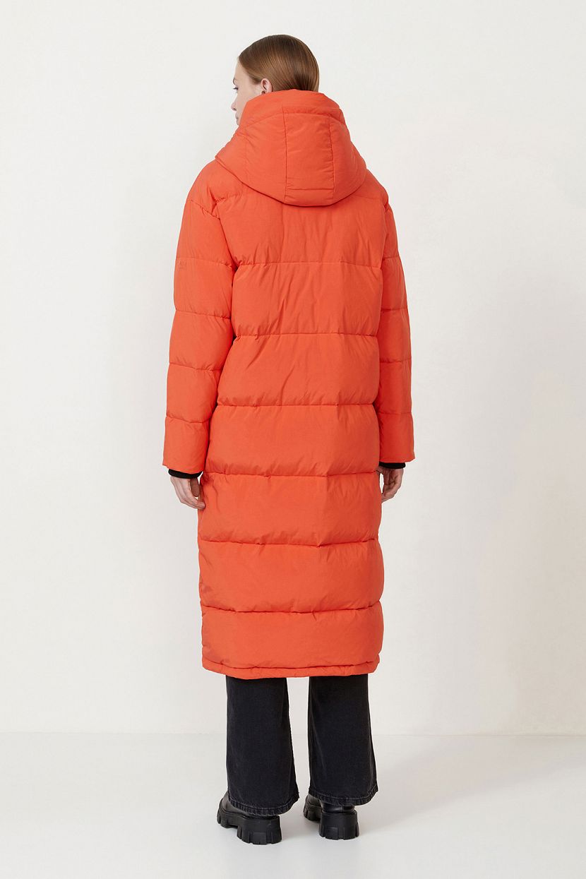 Пальто пуховое (арт. baon B0223511), размер M, цвет оранжевый Пальто пуховое (арт. baon B0223511) - фото 3
