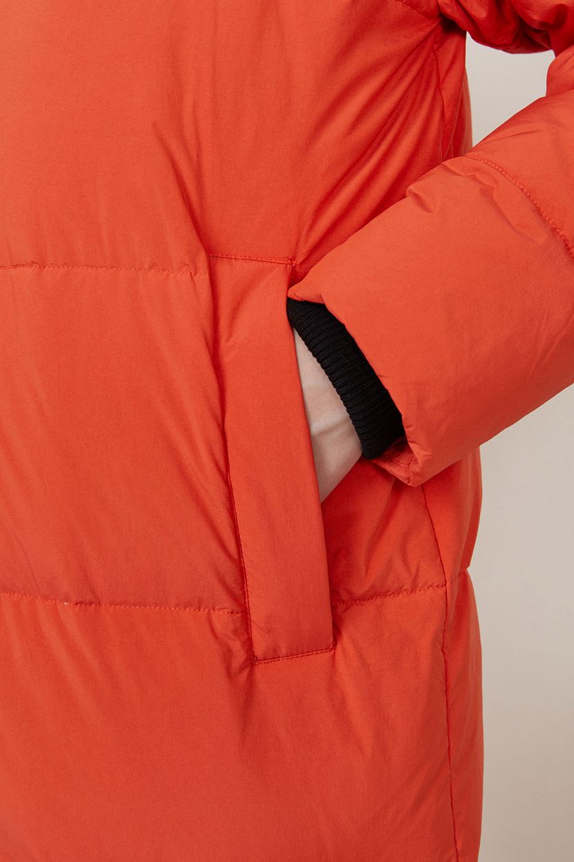 Пальто пуховое (арт. baon B0223511), размер M, цвет оранжевый Пальто пуховое (арт. baon B0223511) - фото 8