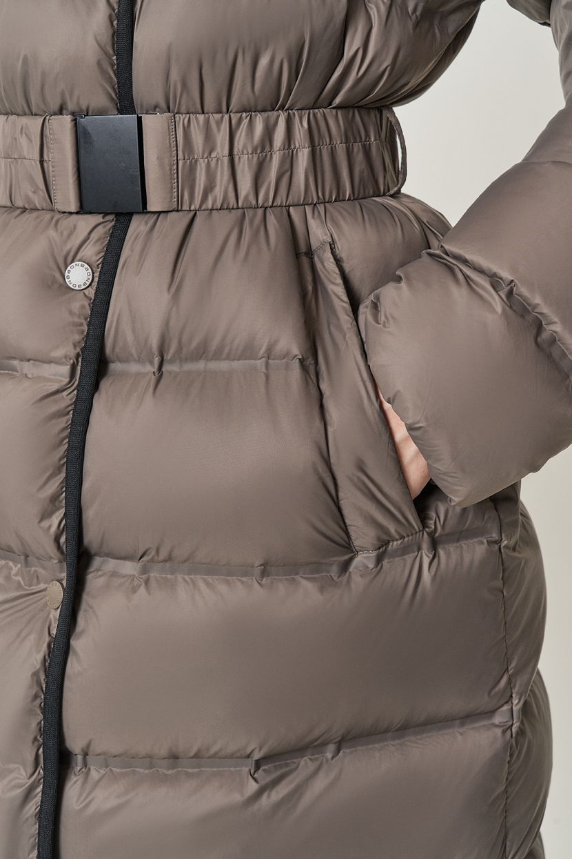 Пальто пуховое (арт. baon B0223517), размер XS, цвет коричневый Пальто пуховое (арт. baon B0223517) - фото 7