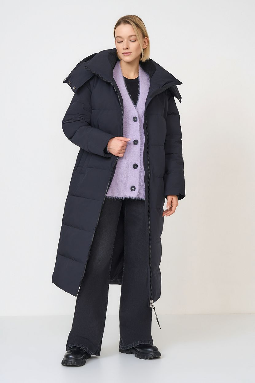 Пальто пуховое (арт. baon B0223519), размер S, цвет черный Пальто пуховое (арт. baon B0223519) - фото 2
