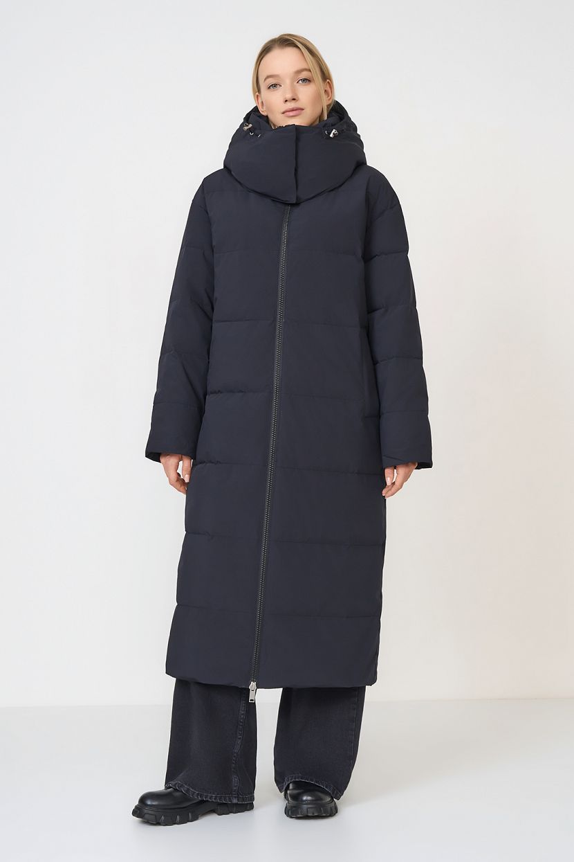 Пальто пуховое (арт. baon B0223519), размер S, цвет черный Пальто пуховое (арт. baon B0223519) - фото 1