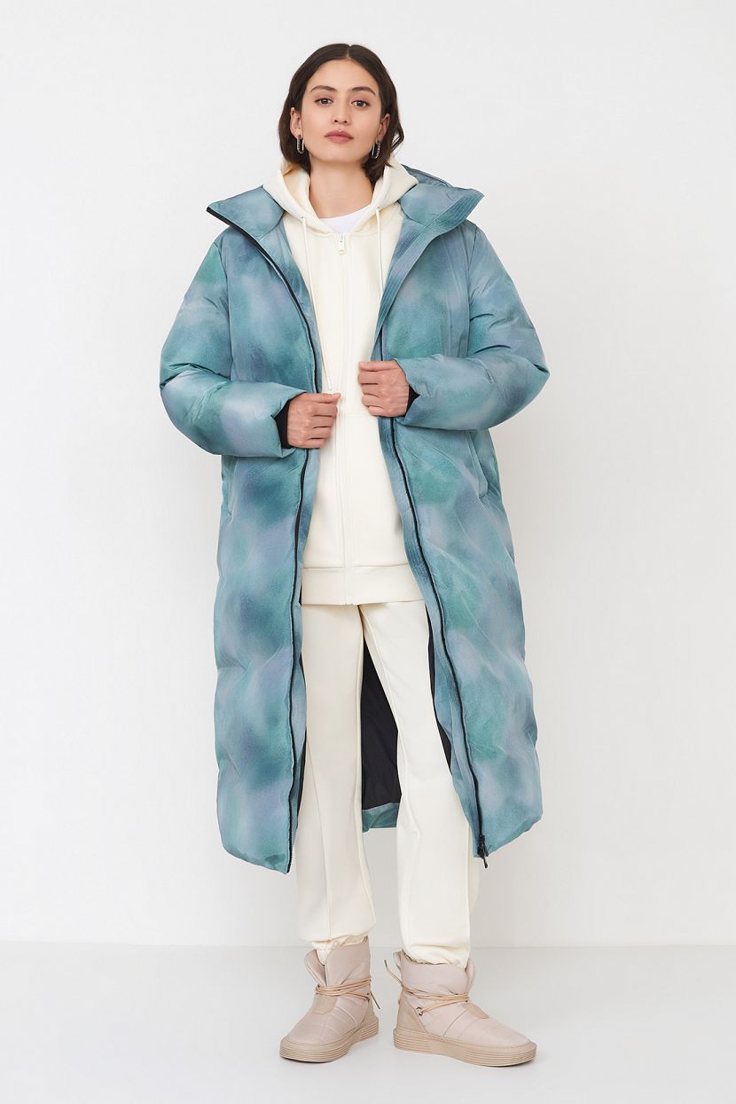 Пуховое пальто From Teriberka to Kamchatka (арт. baon B0223520), размер S, цвет белый Пуховое пальто From Teriberka to Kamchatka (арт. baon B0223520) - фото 2