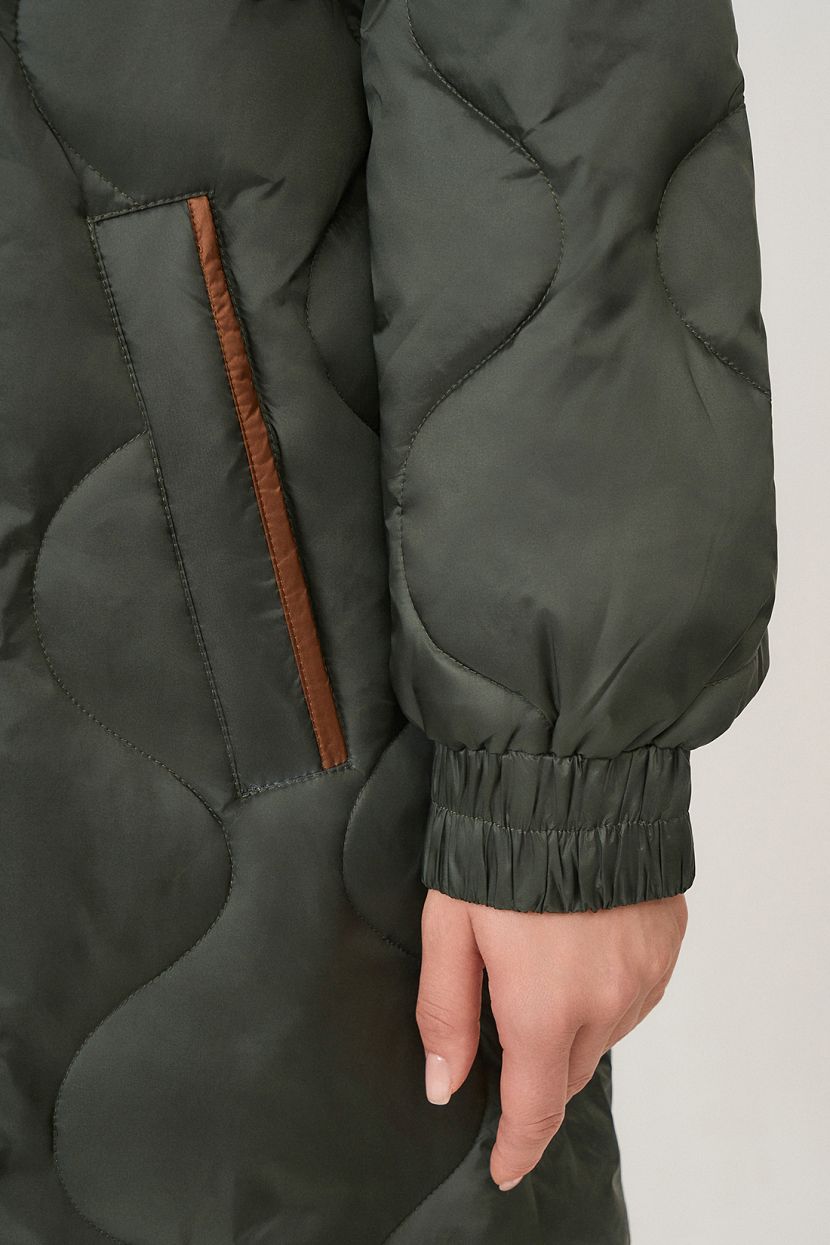 Пальто пуховое (арт. baon B0223528), размер M, цвет зеленый Пальто пуховое (арт. baon B0223528) - фото 6