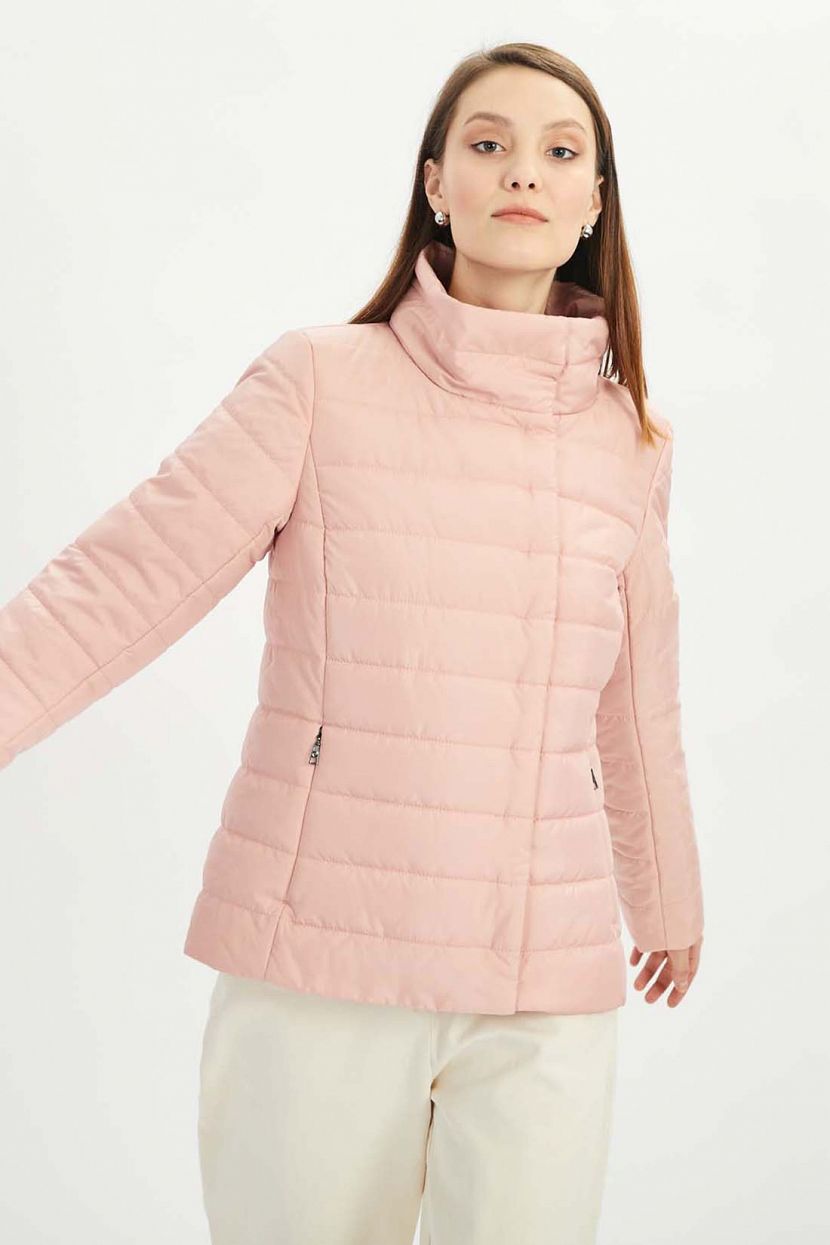 Базовая куртка со стойкой, L, розовый