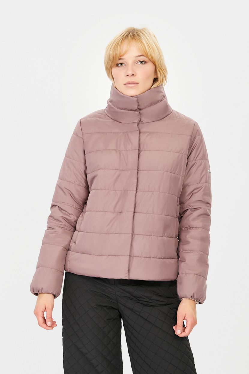 Базовая куртка с воротником-стойкой, XXL, розовый