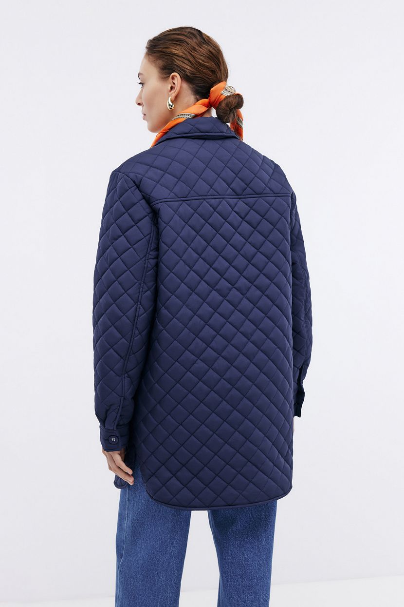 

Куртка BAON, Голубой, Удлиненная стеганая куртка в рубашечном стиле (арт. BAON B0324001)