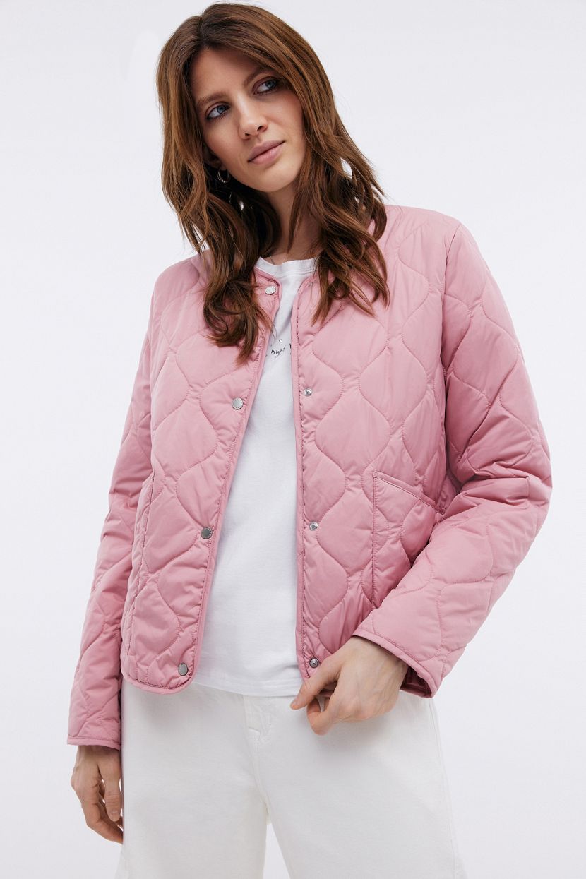 Лёгкая стёганая куртка, XXL, розовый