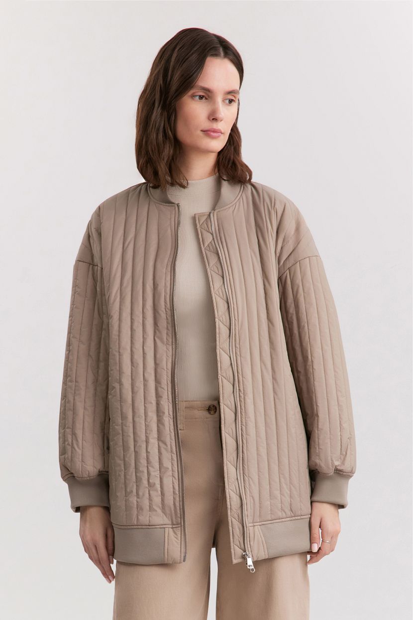 Удлинённая куртка без капюшона L серый 14999₽