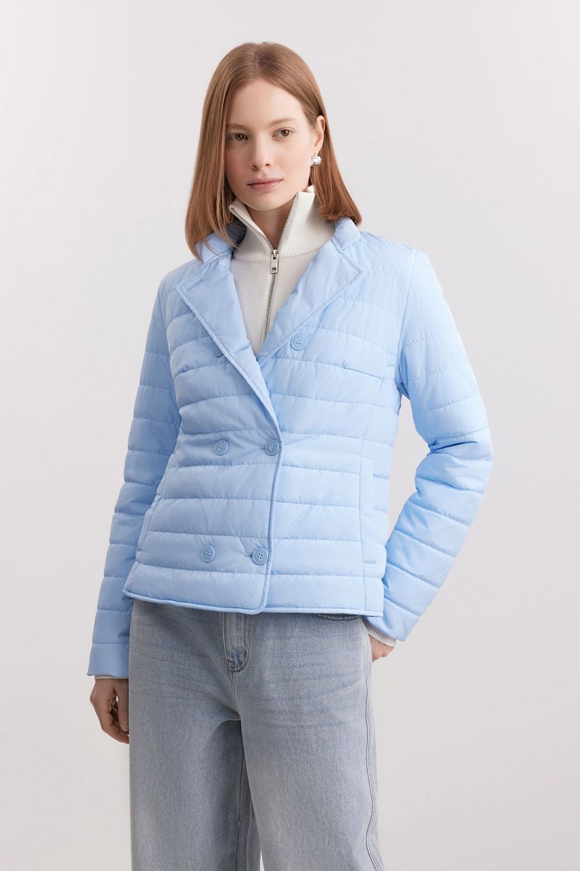 Двубортная куртка, L, голубой