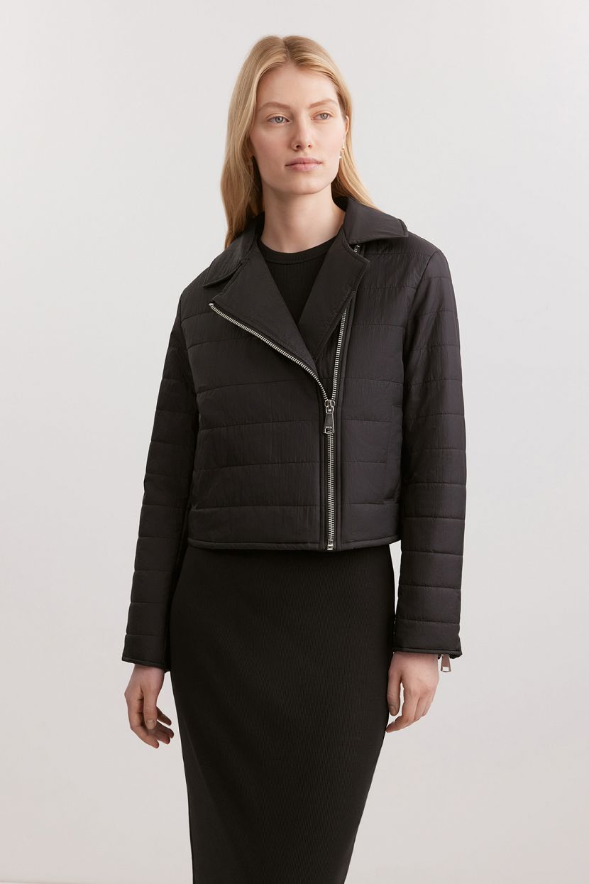 Куртка-косуха с горизонтальной стежкой, L, черный