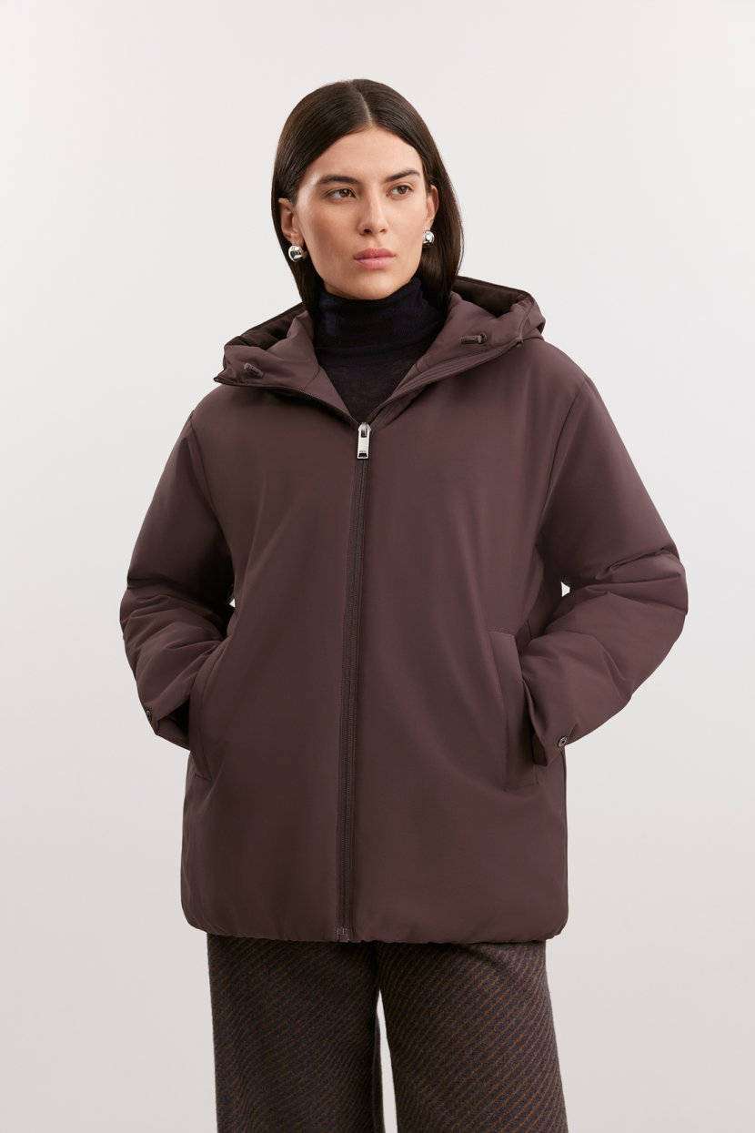 BRIENTELLA ダークブラウン ミュール Куртка Алакуртти с капюшоном - артикул B0325701, цвет коричневый