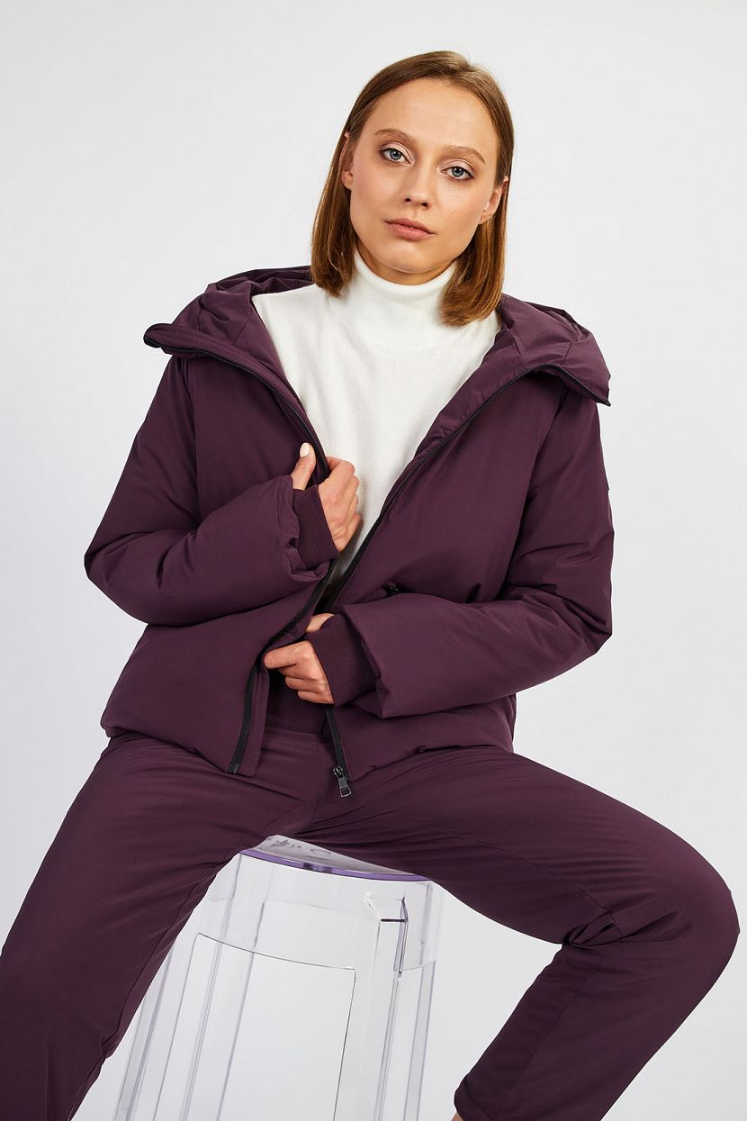Куртка в спортивном стиле, XXL, фиолетовый цена и фото