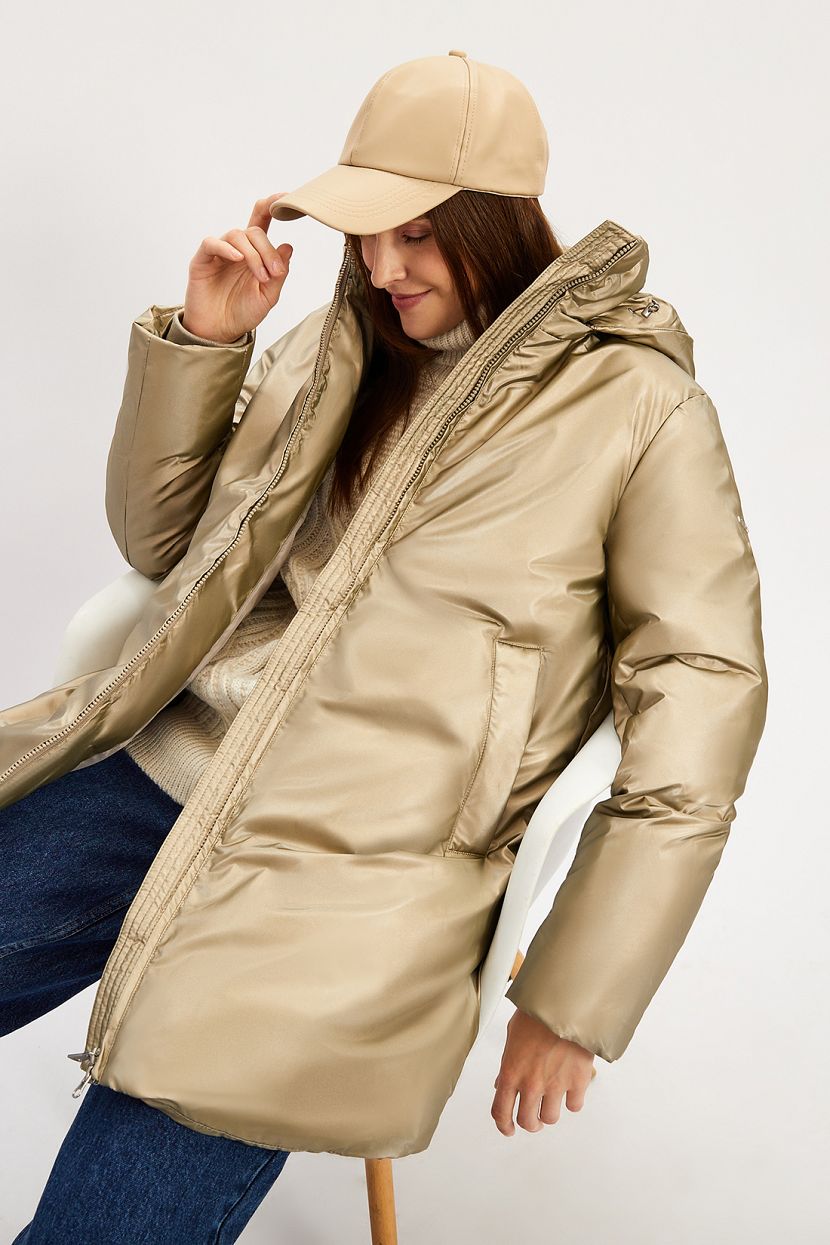 Куртка, XXL, бежевый крутое пальто новая модная однотонная куртка облегающие короткие куртки женское повседневное укороченное пальто мотоциклетная куртка н