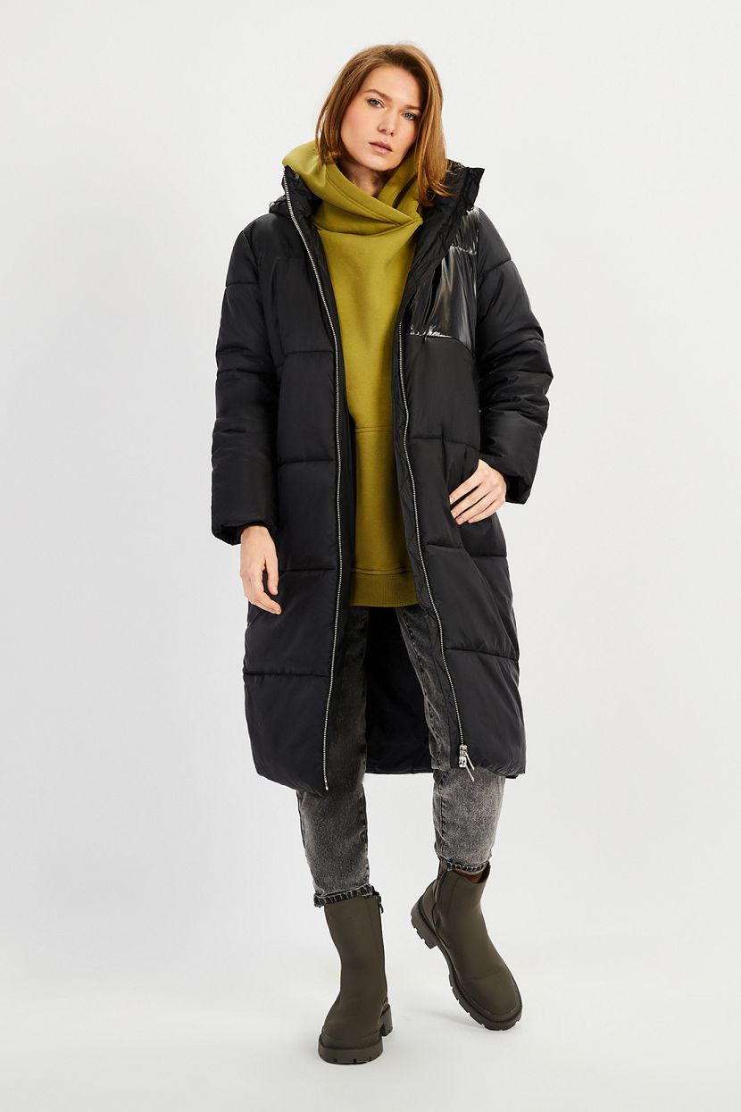 Куртка, XXL, черный пальто из ягненка новое зимнее пальто женское короткое флисовое пальто с мягким воротником спереди и сзади