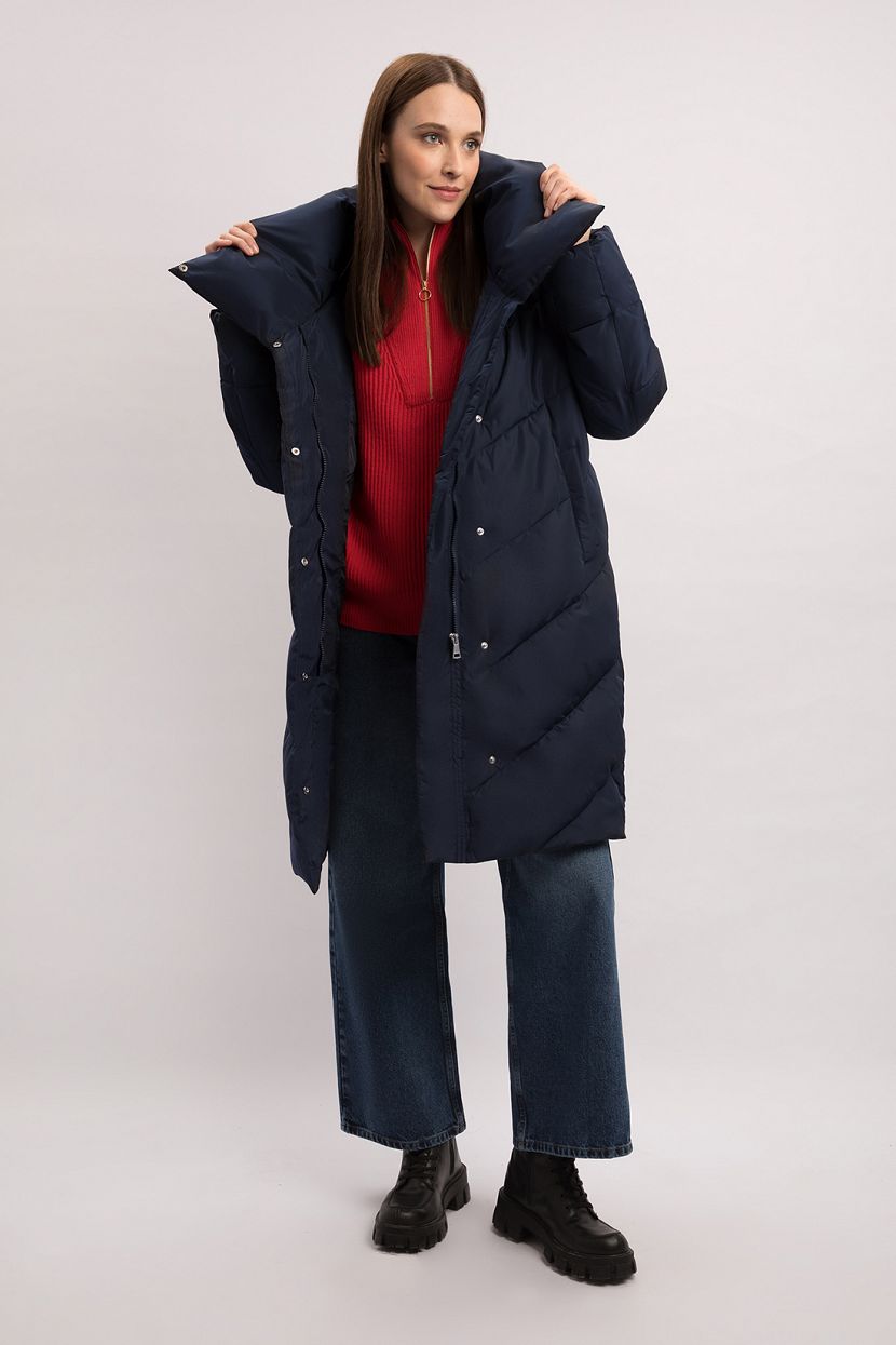 Куртка (Эко пух) (арт. baon B0422512), размер L, цвет синий