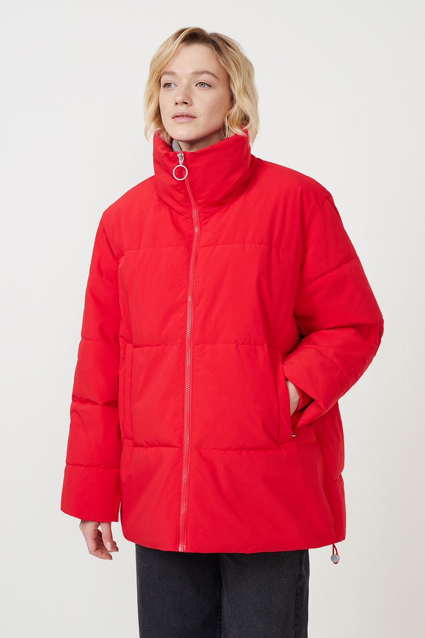 Куртка (Экопух) (арт. baon B0423504), размер S, цвет красный