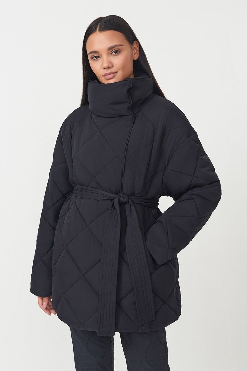 Куртка (Эко пух) (арт. baon B0423510), размер XL, цвет черный