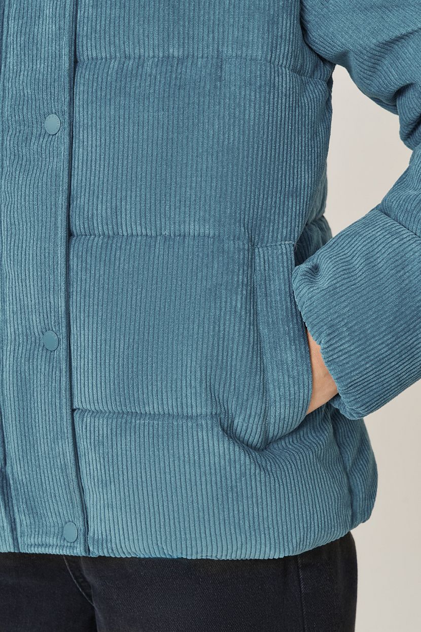 Вельветовая куртка с экопухом (арт. baon B0423529), размер XL, цвет синий Вельветовая куртка с экопухом (арт. baon B0423529) - фото 6
