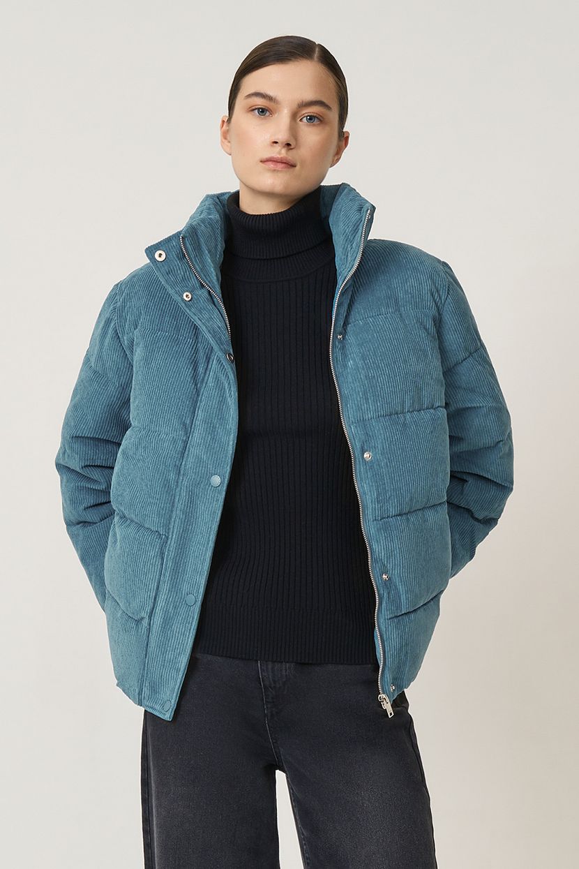 Вельветовая куртка с экопухом (арт. baon B0423529), размер XL, цвет синий Вельветовая куртка с экопухом (арт. baon B0423529) - фото 7