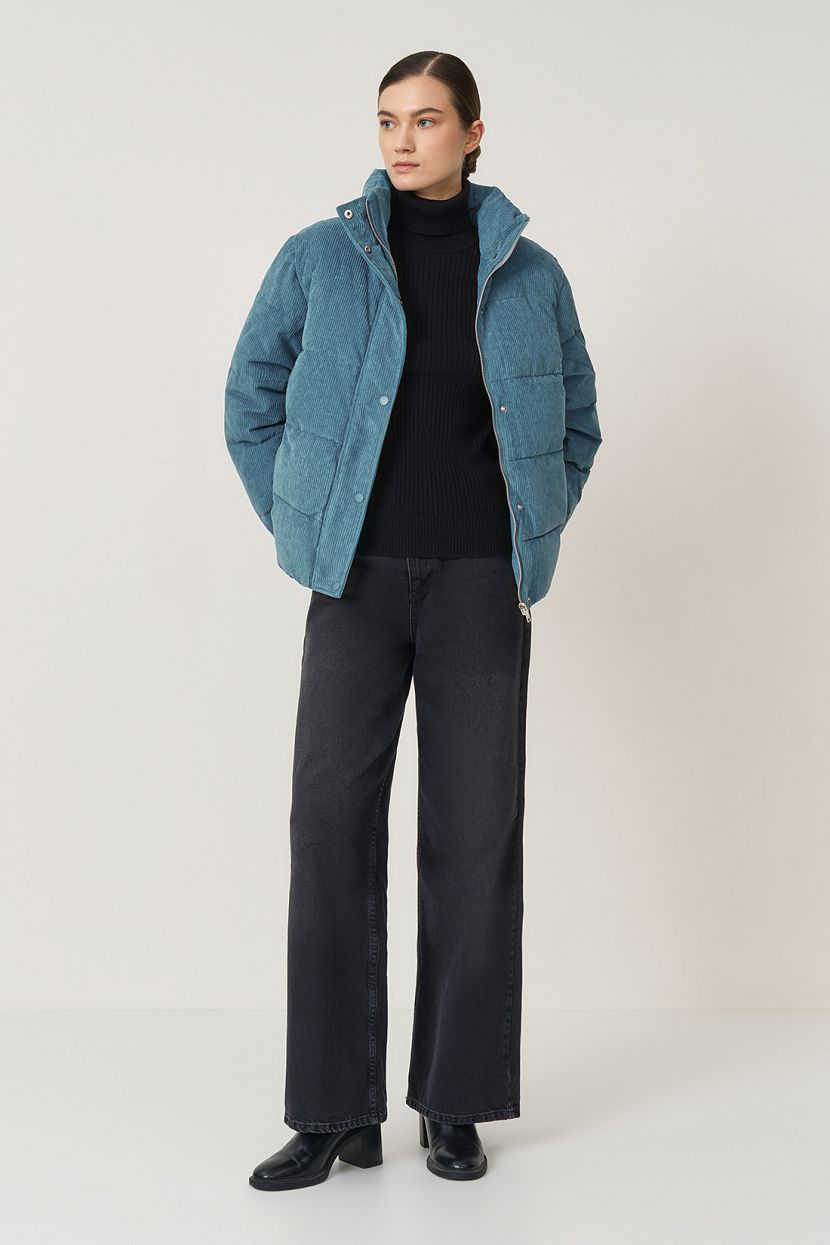 Вельветовая куртка с экопухом (арт. baon B0423529), размер XL, цвет синий Вельветовая куртка с экопухом (арт. baon B0423529) - фото 2