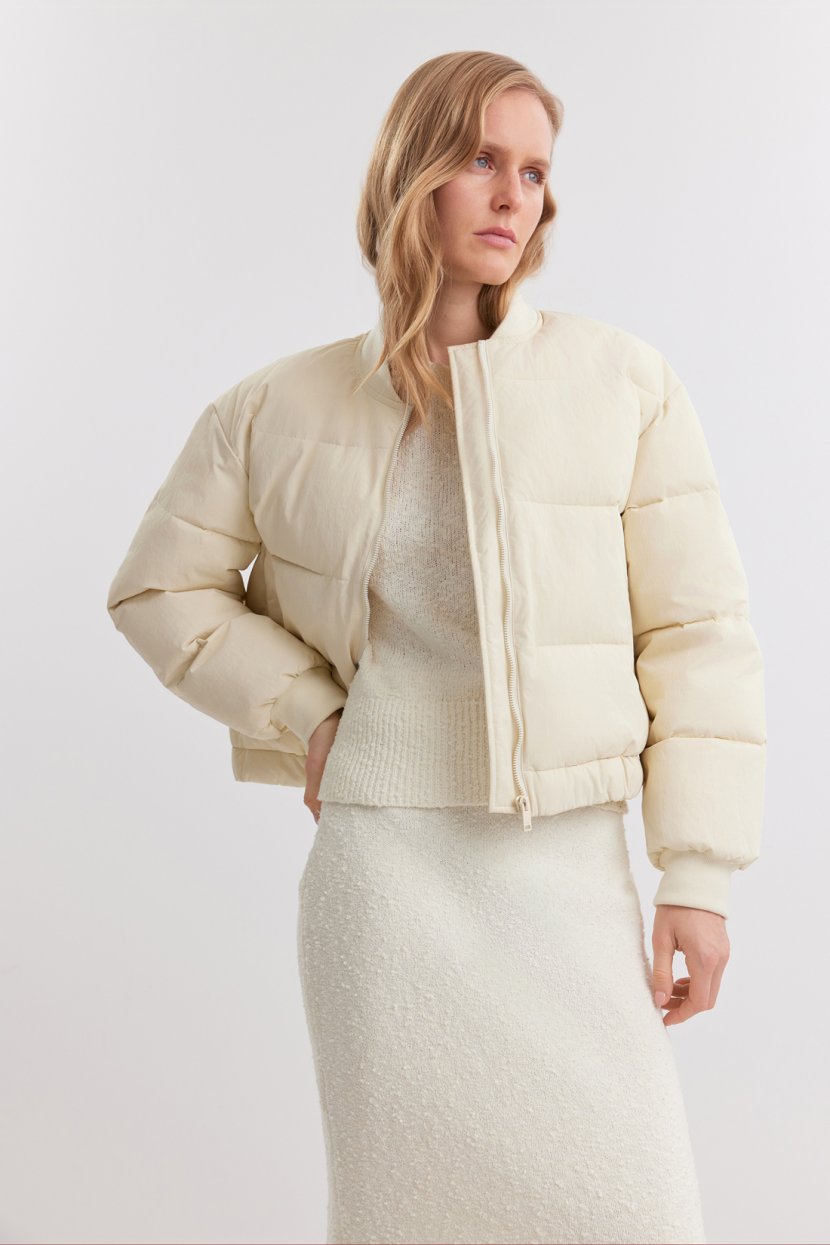 Куртка-бомбер стеганая L белый 12799₽