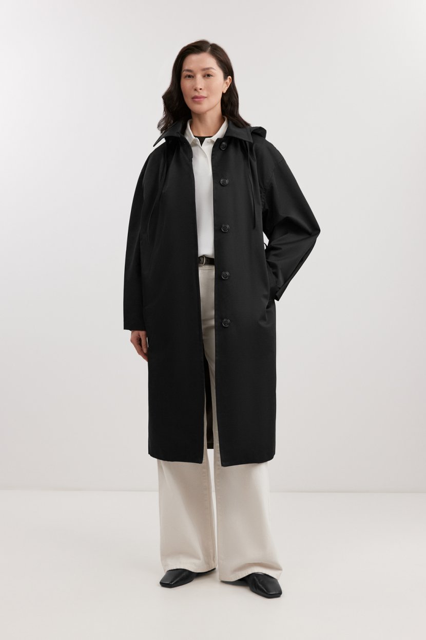 Плащ с мембраной и съемным капюшоном 9999₽