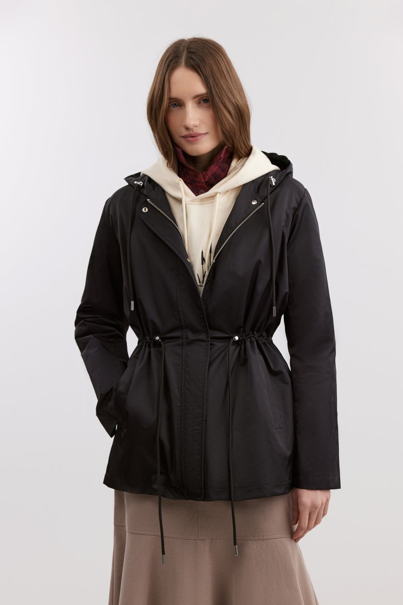 Удлиненная ветровка с капюшоном 14299₽
