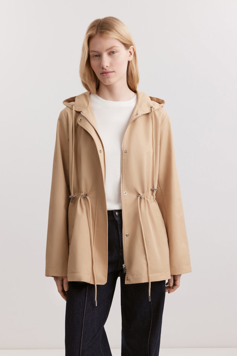 Ветровка из атласной ткани L бежевый 14299₽