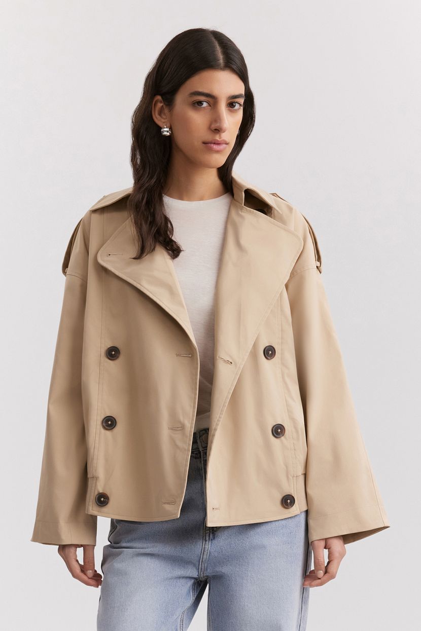 Двубортная ветровка L бежевый 13999₽