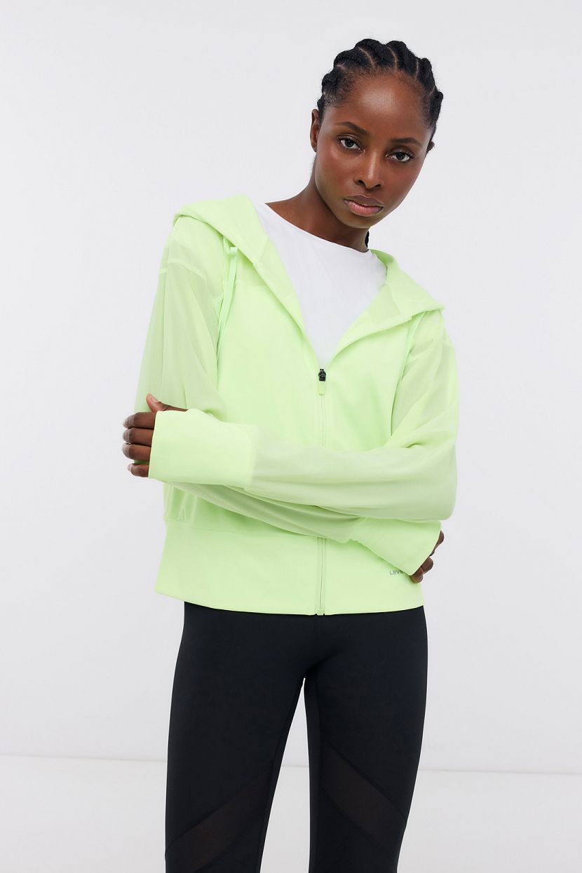 Толстовка с капюшоном для фитнеса L зеленый 2849₽