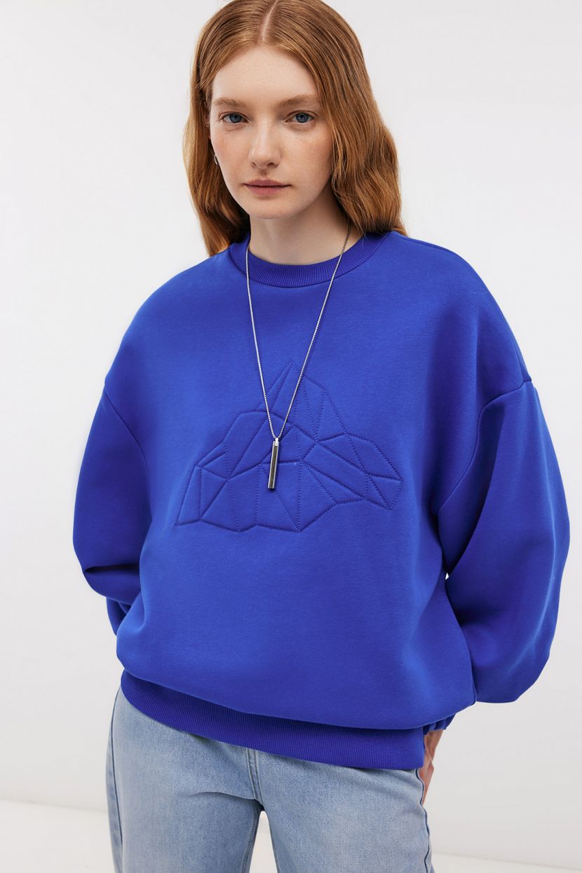 Толстовка из футера M синий 2999₽