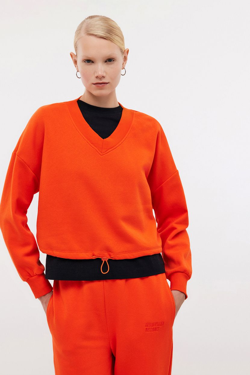Укороченная толстовка из футера L оранжевый 2699₽