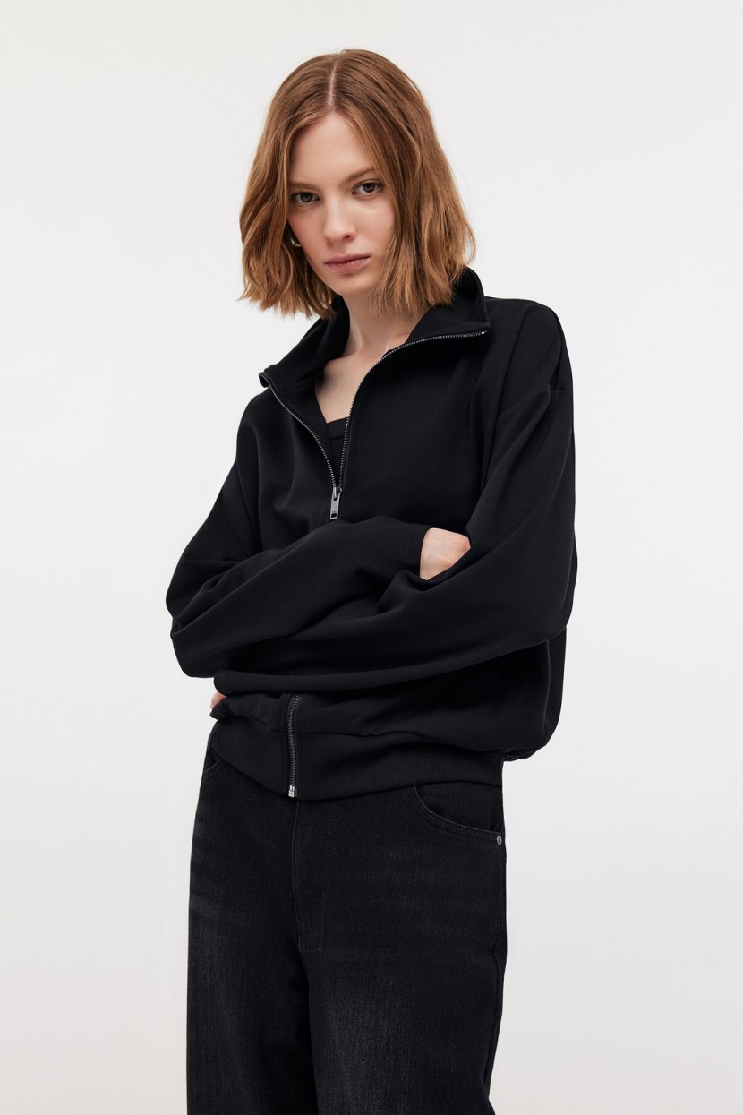 Толстовка из смесовой вискозы L черный 3625₽