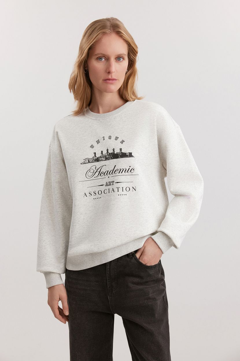 Толстовка из 100 хлопка L серый 3999₽