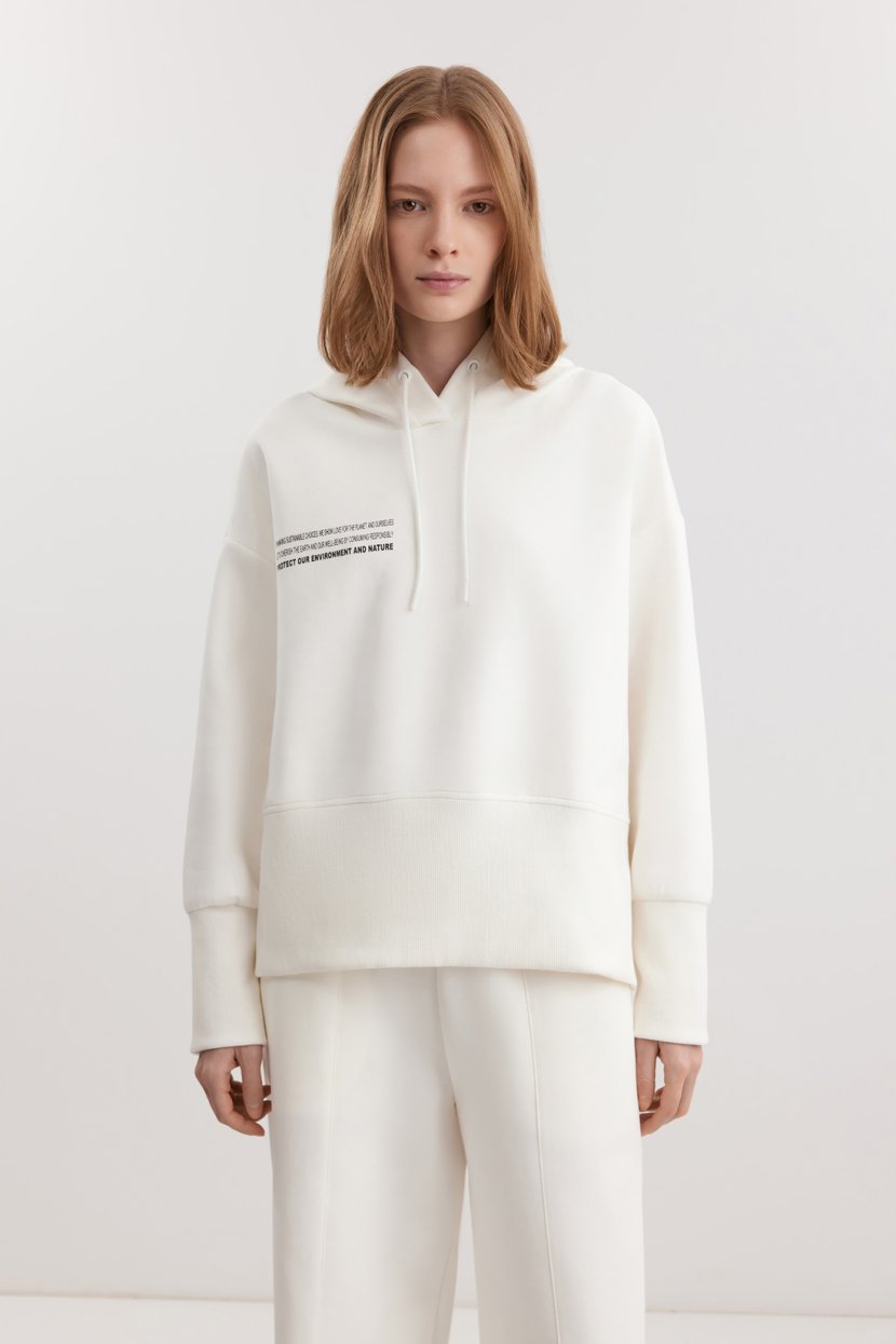 Толстовка из смесового хлопкового полотна L белый 7299₽