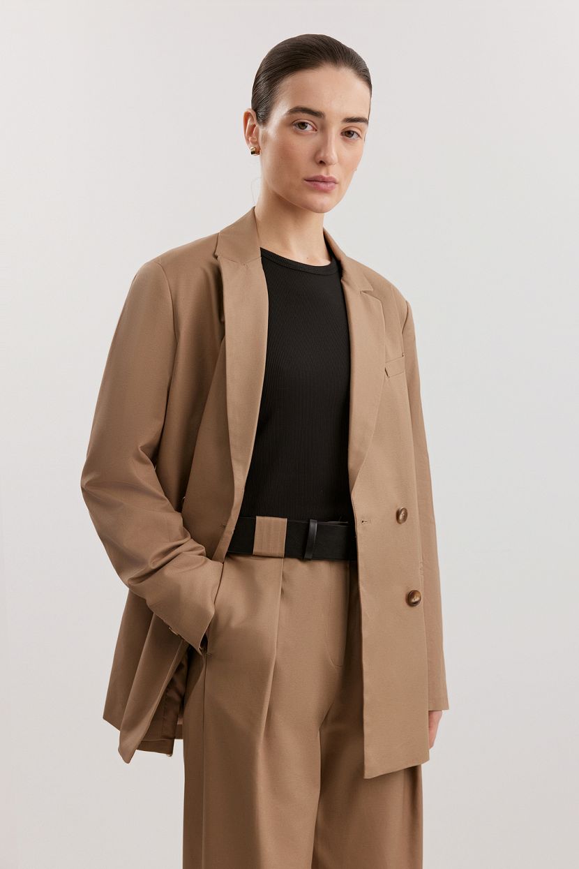 Жакет из вискозы и льна