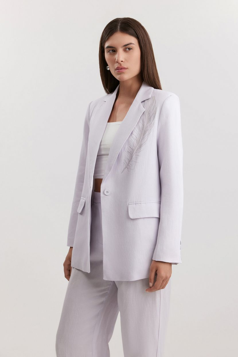 Жакет из вискозы и льна