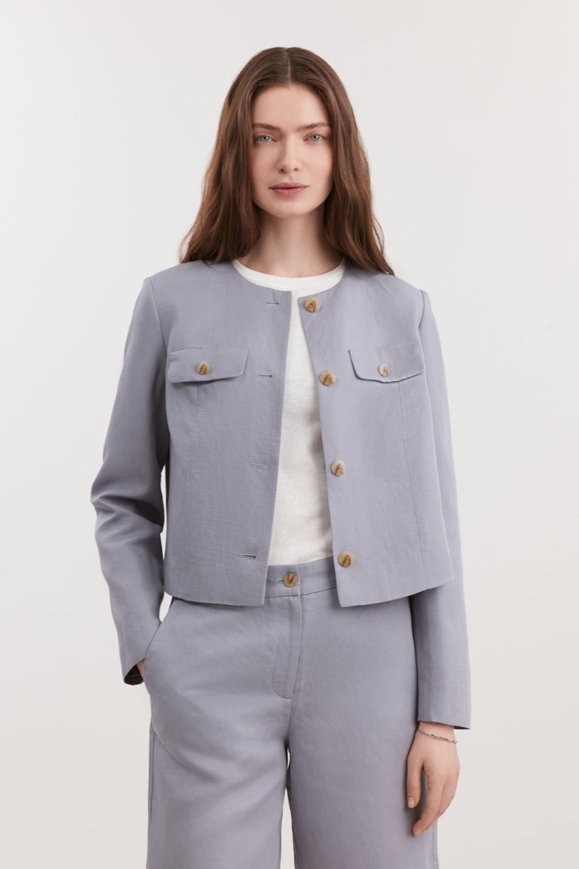 Укороченный жакет из льна и лиоцелла 15399₽