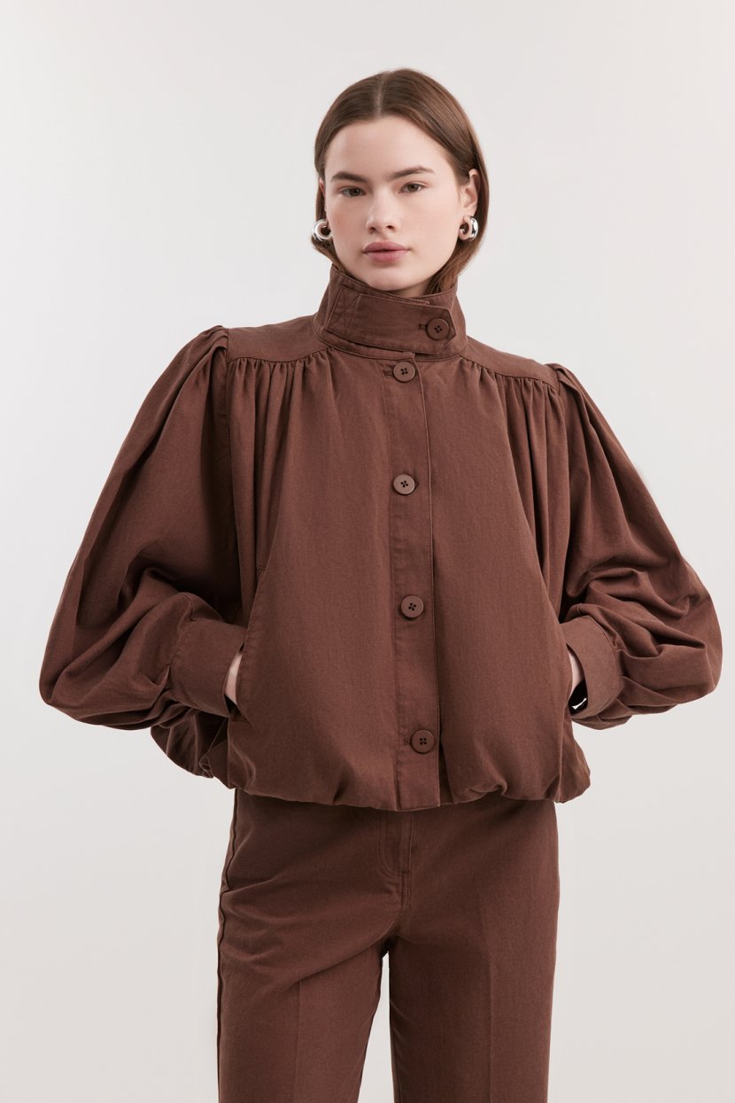 Жакет-баллон из хлопка и льна 15399₽