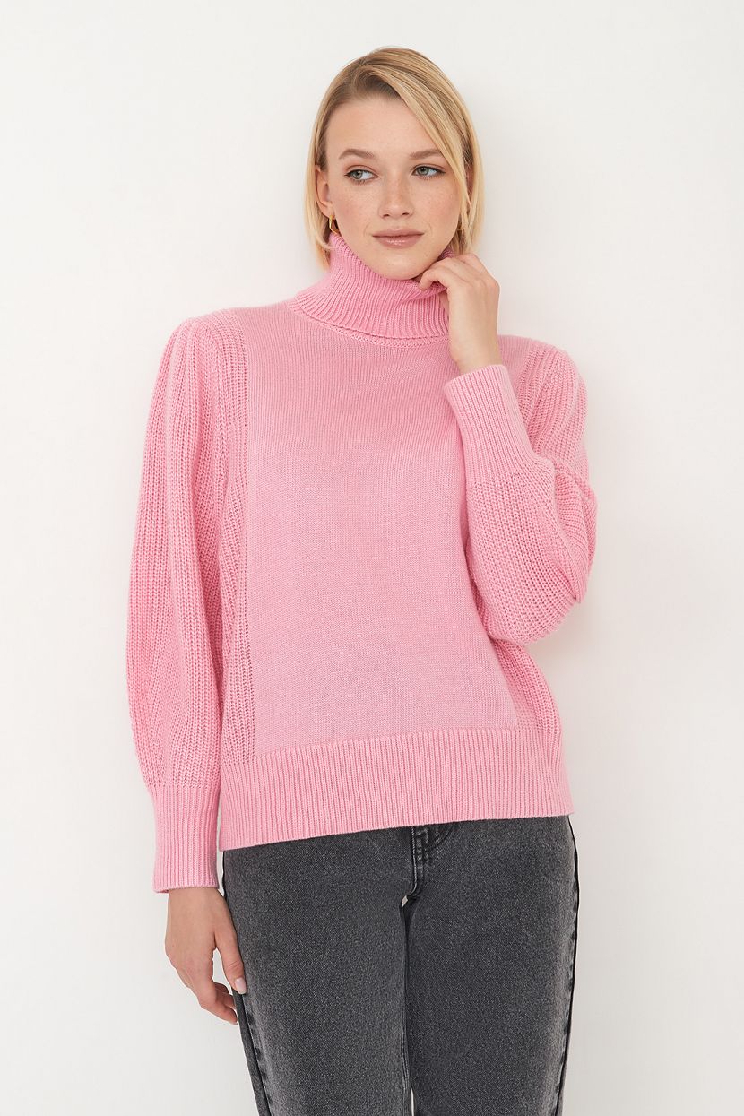 Свитер с пышными рукавами XS розовый 2489₽