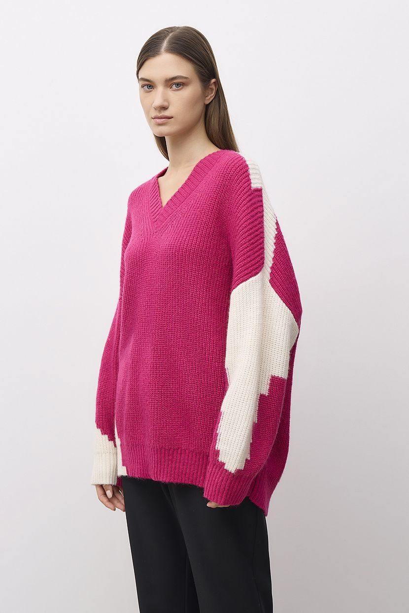 Пуловер-оверсайз с мохером L PINK PEACOCK-CANNOLI 4999₽